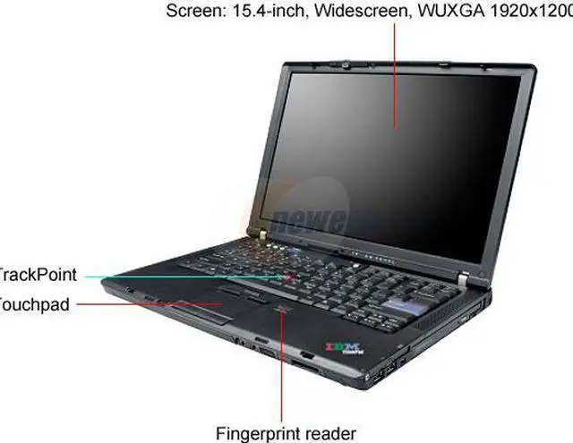 Alt view image 3 of 3 - ThinkPad Laptop Z Series Intel Core 2 Duo T7200 1GB Memory 100GB HDD ATI Mobility FireGL V5200 15.4" Windows XP Professional Z61p (9450A1U)