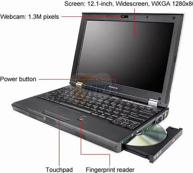 Alt view image 3 of 10 - Lenovo Laptop 3000 V Series Intel Core 2 Duo T7300 1GB Memory 160GB HDD Intel GMA X3100 12.1" Windows Vista Business V200 (07642CU)