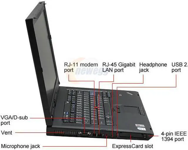 Alt view image 4 of 14 - ThinkPad Laptop R Series Intel Core 2 Duo T7300 1GB Memory 100GB HDD Intel GMA X3100 14.1" Windows XP Professional R61(773301U)