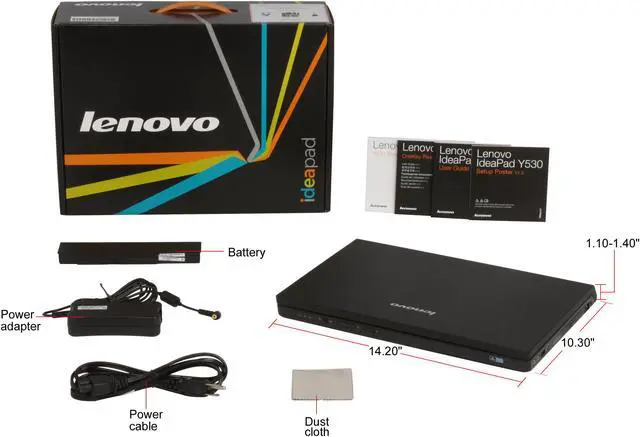 Alt view image 13 of 13 - Lenovo Laptop IdeaPad Intel Pentium T3400 4GB Memory 250GB HDD Intel GMA 4500MHD 15.4" Windows Vista Home Premium 64-bit Y530-3342U
