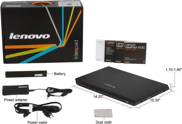 Alt view image 13 of 13 - Lenovo Laptop IdeaPad Intel Core 2 Duo T5900 4GB Memory 250GB HDD Intel GMA 4500MHD 15.4" Windows Vista Home Premium 64-bit Y530-5900U