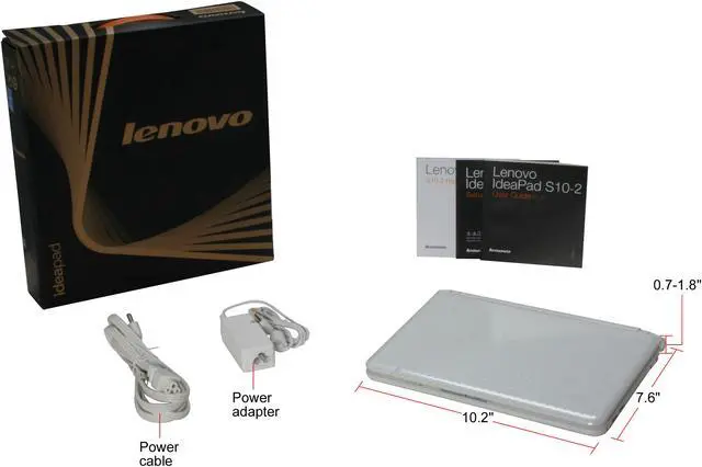 Alt view image 8 of 8 - Lenovo IdeaPad S10-2 (2957L3U) White Intel Atom N270(1.60 GHz) 10.1" WSVGA 1GB Memory 160GB HDD Netbook