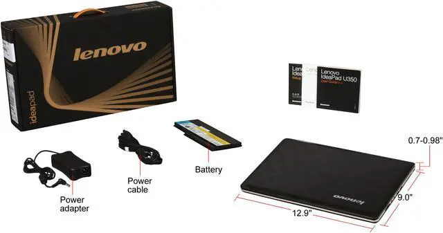 Alt view image 8 of 8 - Lenovo Laptop IdeaPad Intel Pentium SU2700 3GB Memory 250GB HDD Intel GMA 4500M 13.3" Windows Vista Home Premium U350(29632HU)