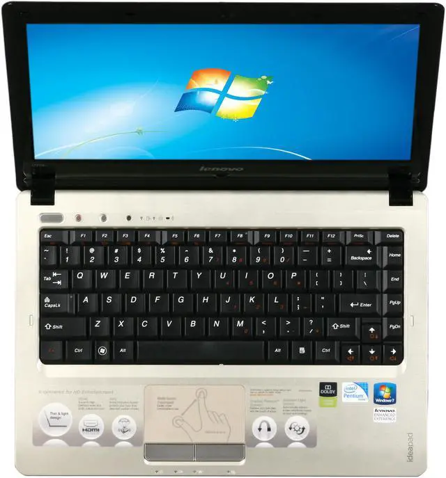Alt view image 6 of 8 - Lenovo Laptop IdeaPad Intel Pentium SU4100 3GB Memory 250GB HDD Intel GMA 4500MHD 13.3" Windows 7 Home Premium U350(29634GU)