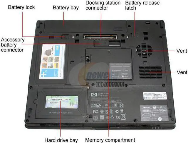 Alt view image 10 of 13 - HP Compaq Laptop nc Series Intel Core Duo T2300E 512MB Memory 40GB HDD Intel GMA 950 15.0" Windows XP Professional nc6320(EN186UT)
