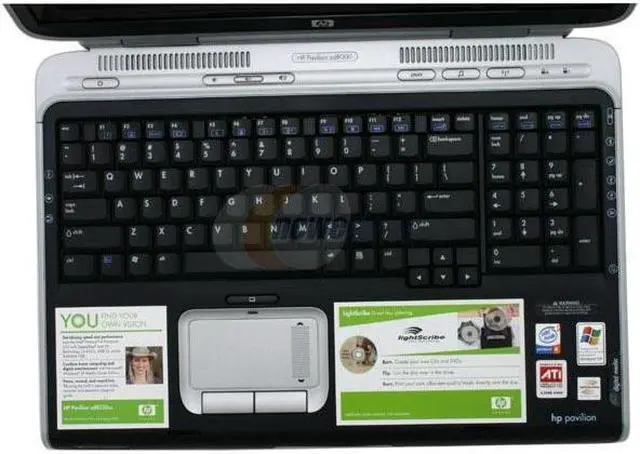 Alt view image 4 of 11 - HP Laptop Media Center Intel Pentium 4 650 1GB Memory 100GB HDD ATI Mobility Radeon X600 17.0" Windows XP Media Center ZD8230US