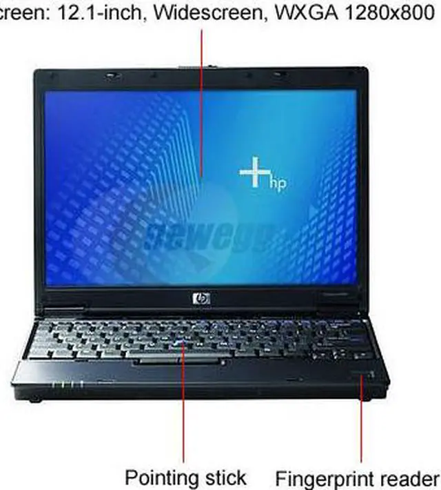 Alt view image 2 of 2 - HP Compaq Laptop nc Series Intel Core Duo U2500 1GB Memory 60GB HDD Intel GMA 950 12.1" Windows XP Professional nc2400(RM161UT#ABA)