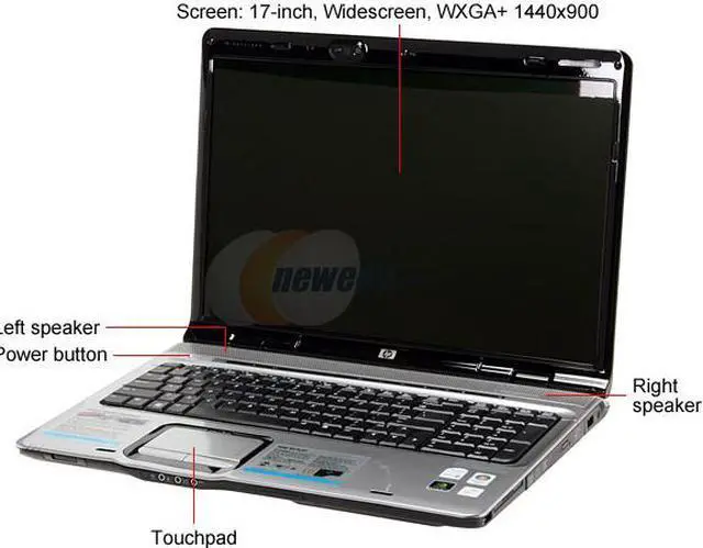Alt view image 2 of 14 - HP Laptop Pavilion Intel Core 2 Duo T5300 2GB Memory 160GB HDD NVIDIA GeForce Go 7600 17.0" Windows Vista Home Premium dv9330us (RV112UA)