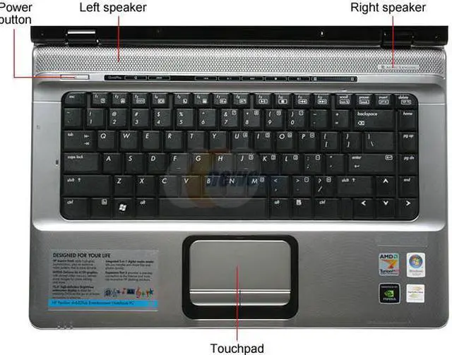 Alt view image 4 of 15 - HP Laptop Pavilion AMD Turion 64 X2 TL-52 1GB Memory 120GB HDD NVIDIA GeForce Go 6150 15.4" Windows Vista Home Premium dv6325us(RV004UA)