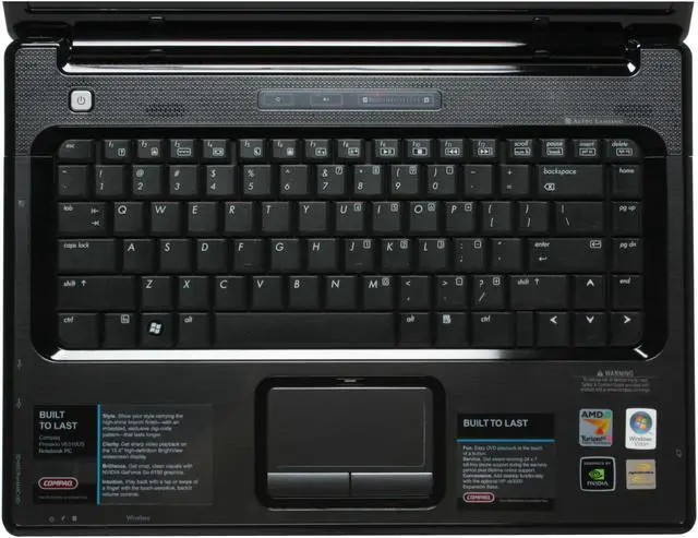 Alt view image 4 of 14 - COMPAQ Laptop Presario AMD Turion 64 X2 TL-50 1GB Memory 100GB HDD NVIDIA GeForce Go 6150 15.4" Windows Vista Home Premium V6310US(RV052UA)