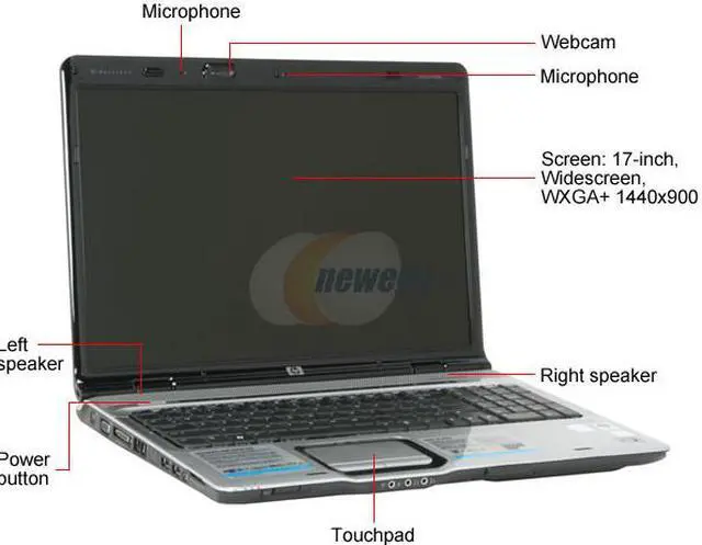 Alt view image 2 of 16 - HP Laptop Pavilion Intel Core 2 Duo T7300 2GB Memory 160GB HDD Intel GMA X3100 17.0" Windows Vista Home Premium DV9535US(RV093UA)
