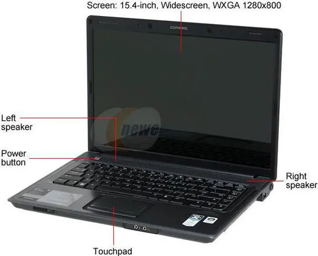 Alt view image 2 of 13 - COMPAQ Laptop Presario AMD Athlon 64 X2 TK-53 1GB Memory 80GB HDD NVIDIA GeForce Go 6150 15.4" Windows Vista Home Premium F572US