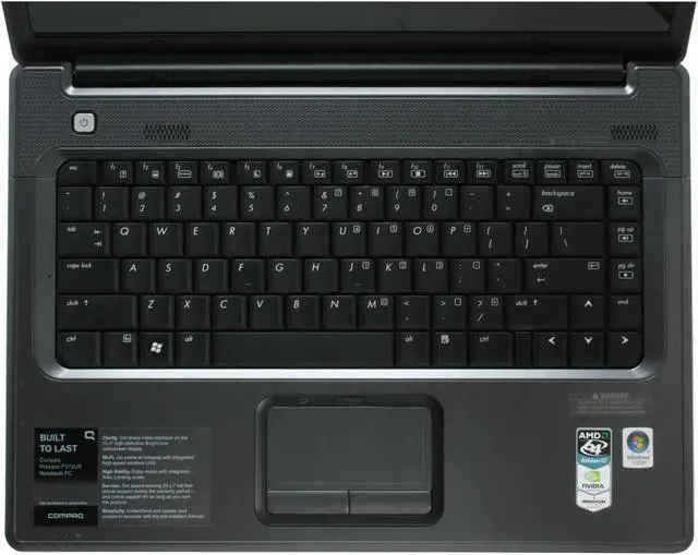 Alt view image 4 of 13 - COMPAQ Laptop Presario AMD Athlon 64 X2 TK-53 1GB Memory 80GB HDD NVIDIA GeForce Go 6150 15.4" Windows Vista Home Premium F572US