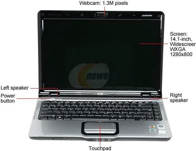 Alt view image 3 of 13 - HP Laptop Pavilion AMD Turion 64 X2 TL-58 2GB Memory 200GB HDD NVIDIA GeForce Go 6150 14.1" Windows Vista Home Premium DV2420US(GA532UA)