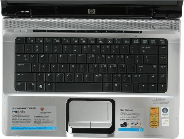 Alt view image 5 of 13 - HP Laptop Pavilion AMD Turion 64 X2 TL-64 2GB Memory 200GB HDD NVIDIA GeForce Go 7200 15.4" Windows Vista Home Premium dv6470us(GA442UA)
