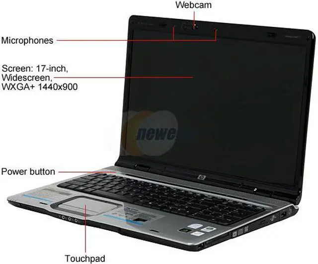 Alt view image 3 of 16 - HP Laptop Pavilion Intel Core 2 Duo T5250 2GB Memory 240GB HDD NVIDIA GeForce 8600M GS 17.0" Windows Vista Home Premium DV9640US(GS745UA)