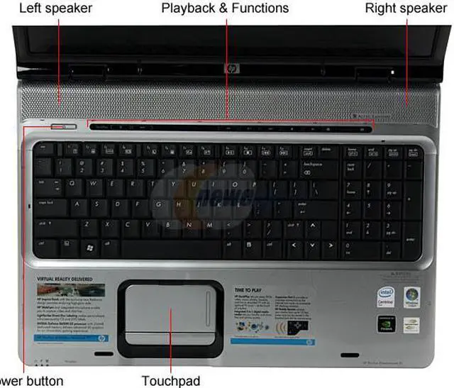 Alt view image 4 of 16 - HP Laptop Pavilion Intel Core 2 Duo T5250 2GB Memory 240GB HDD NVIDIA GeForce 8600M GS 17.0" Windows Vista Home Premium DV9640US(GS745UA)