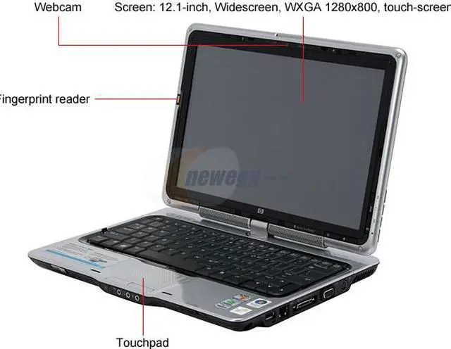 Alt view image 3 of 16 - HP Pavilion TX1305US(GS866UA) 1GB Memory 12.1" 1280 x 800 Tablet PC Windows Vista Home Premium
