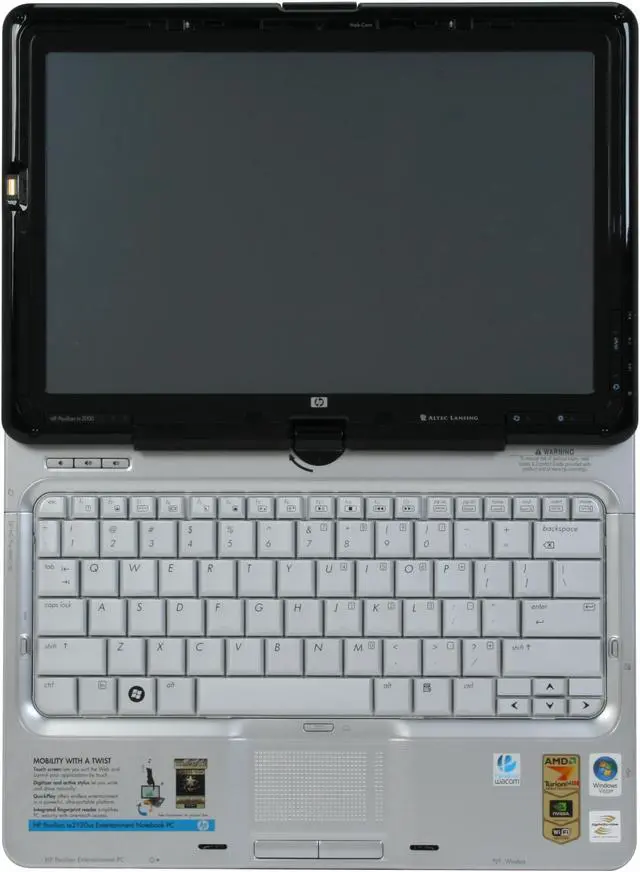 Alt view image 14 of 15 - HP Pavilion tx2120us 4GB Memory 12.1" 1280 x 800 Tablet PC Windows Vista Home Premium