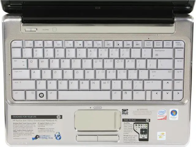 Alt view image 11 of 20 - HP Laptop Pavilion Intel Core 2 Duo P7350 4GB Memory 320GB HDD Intel GMA X4500 14.1" Windows Vista Home Premium 64-bit dv4-1020us