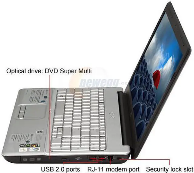 Alt view image 2 of 17 - HP Laptop Pavilion AMD Turion 64 X2 RM-70 3GB Memory 250GB HDD NVIDIA GeForce 8200M 15.6" Windows Vista Home Premium G60-120US
