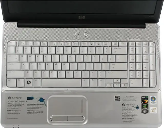 Alt view image 10 of 17 - HP Laptop Pavilion AMD Turion 64 X2 RM-70 3GB Memory 250GB HDD NVIDIA GeForce 8200M 15.6" Windows Vista Home Premium G60-120US