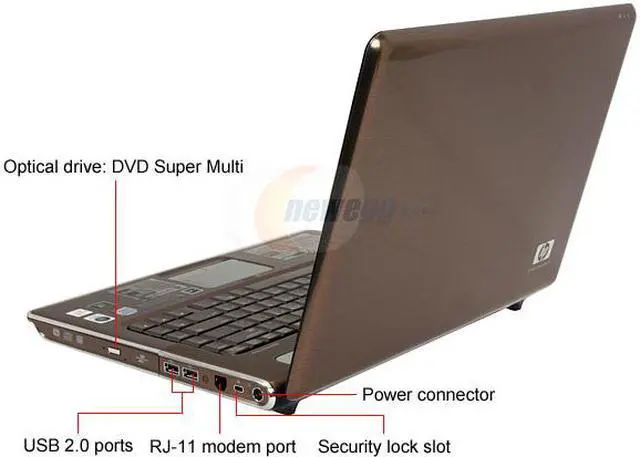 Alt view image 3 of 18 - HP Laptop Pavilion Intel Core 2 Duo P7350 4GB Memory 320GB HDD NVIDIA GeForce 9200M GS 15.4" Windows Vista Home Premium 64-bit dv5-1160us