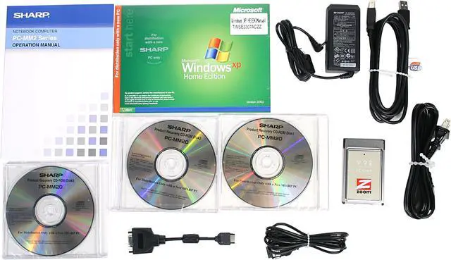 Alt view image 9 of 9 - SHARP Laptop Actius 1.00GHz 512MB Memory 20GB HDD ATI Mobility Radeon 10.4" Windows XP Home MM20