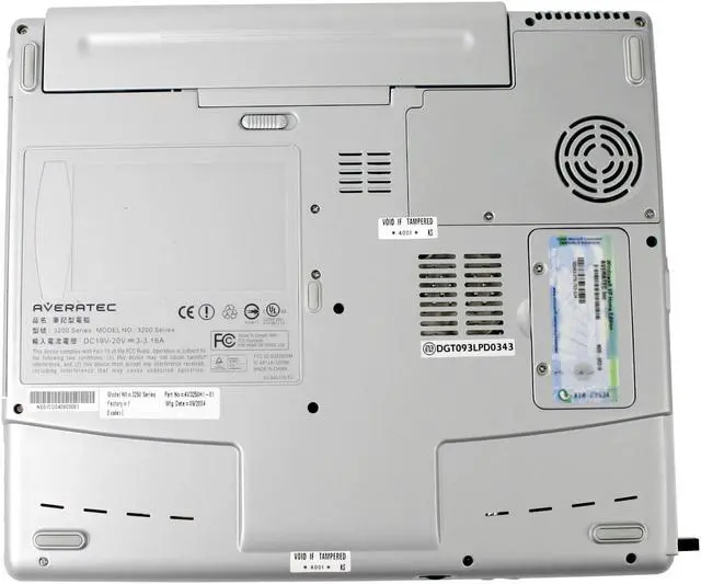 Alt view image 9 of 11 - AVERATEC Laptop 3200 Series 2200+ 512MB Memory 60GB HDD S3 UniChrome 12.1" Windows XP Home AV3250H1