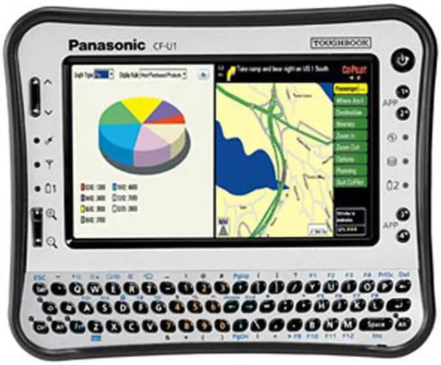 Alt view image 2 of 7 - Panasonic Toughbook U1 Essential CF-U1A1B1Z2M 1GB Memory 5.6" 1024 x 600 Ultra Mobile PC Windows Vista Business Downgrade to XP Professional SP2