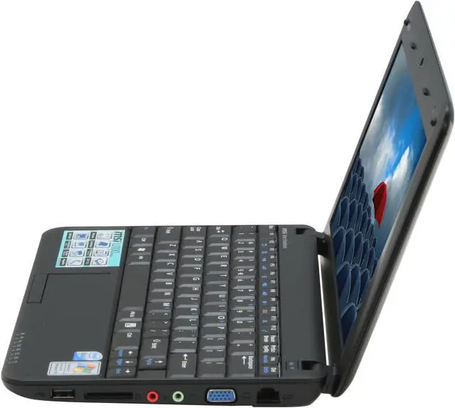 Alt view image 2 of 18 - MSI Wind U100X-075US-IBN2701G08XH Intel Atom N270(1.60 GHz) 10.0" WSVGA 1GB Memory 80GB HDD Netbook