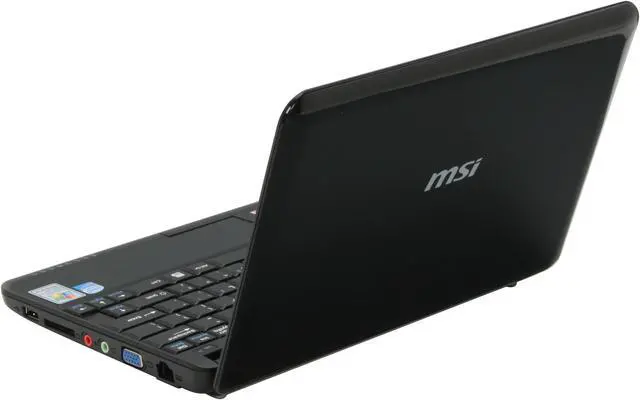 Alt view image 3 of 18 - MSI Wind U100X-075US-IBN2701G08XH Intel Atom N270(1.60 GHz) 10.0" WSVGA 1GB Memory 80GB HDD Netbook