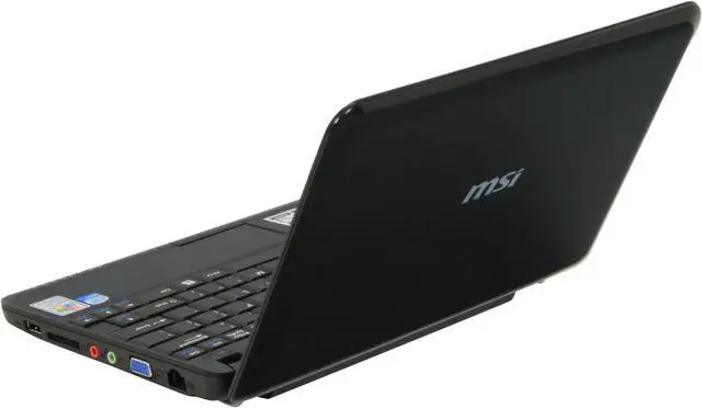 Alt view image 3 of 14 - MSI Wind U100-053US Black Intel Atom N270(1.60 GHz) 10.0" WSVGA 1GB Memory 80GB HDD NetBook