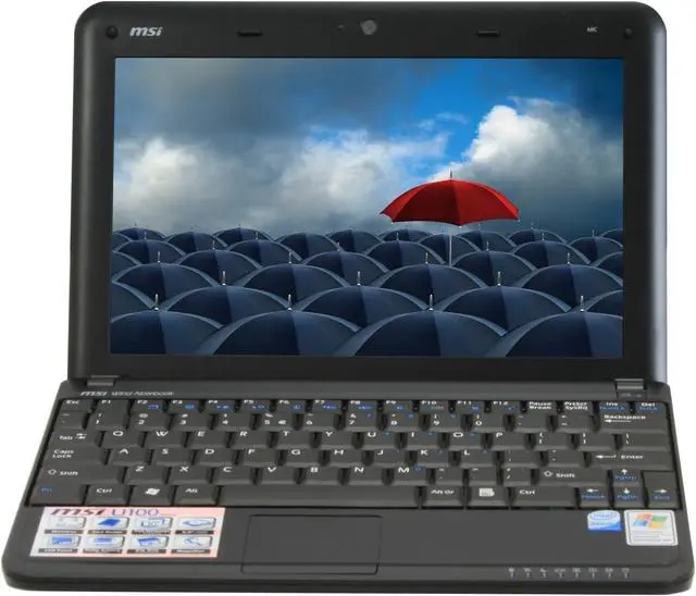 Alt view image 5 of 14 - MSI Wind U100-053US Black Intel Atom N270(1.60 GHz) 10.0" WSVGA 1GB Memory 80GB HDD NetBook