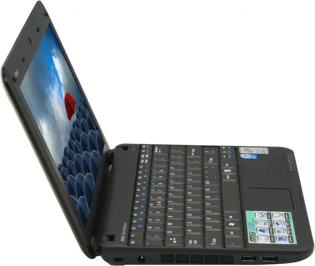 Alt view image 6 of 18 - MSI Wind U100-016US Black Intel Atom N270(1.60 GHz) 10.0" WSVGA 1GB Memory 120GB HDD NetBook
