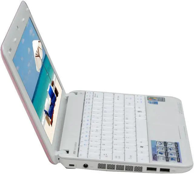 Alt view image 6 of 18 - MSI Wind U100-039US Pink Intel Atom N270(1.60 GHz) 10.0" WSVGA 1GB Memory 80GB HDD NetBook