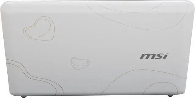 Alt view image 4 of 16 - MSI Wind U100-030US White, with heart design Intel Atom N270(1.60 GHz) 10.0" WSVGA 1GB Memory 120GB HDD NetBook