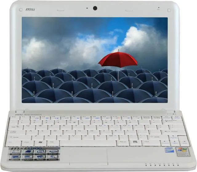 Alt view image 8 of 19 - MSI Wind U100-244MY White Intel Atom N270(1.60 GHz) 10.0" WSVGA 1GB Memory 160GB HDD Netbook