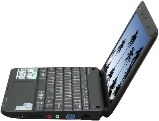 Alt view image 2 of 17 - MSI Wind U100-420US Black Intel Atom N270(1.60 GHz) 10.0" WSVGA 1GB Memory 120GB HDD Netbook