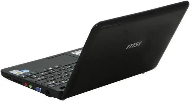 Alt view image 3 of 17 - MSI Wind U100-420US Black Intel Atom N270(1.60 GHz) 10.0" WSVGA 1GB Memory 120GB HDD Netbook