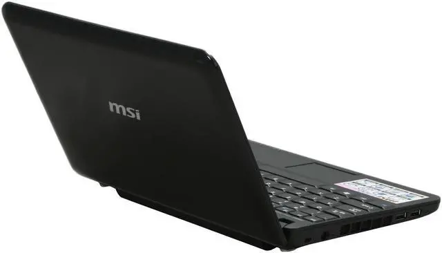 Alt view image 5 of 19 - MSI Wind U100-432US Black Intel Atom N270(1.60 GHz) 10.0" WSVGA 1GB Memory 160GB HDD Netbook