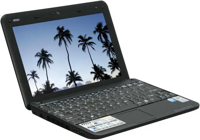 Alt view image 7 of 19 - MSI Wind U100-432US Black Intel Atom N270(1.60 GHz) 10.0" WSVGA 1GB Memory 160GB HDD Netbook