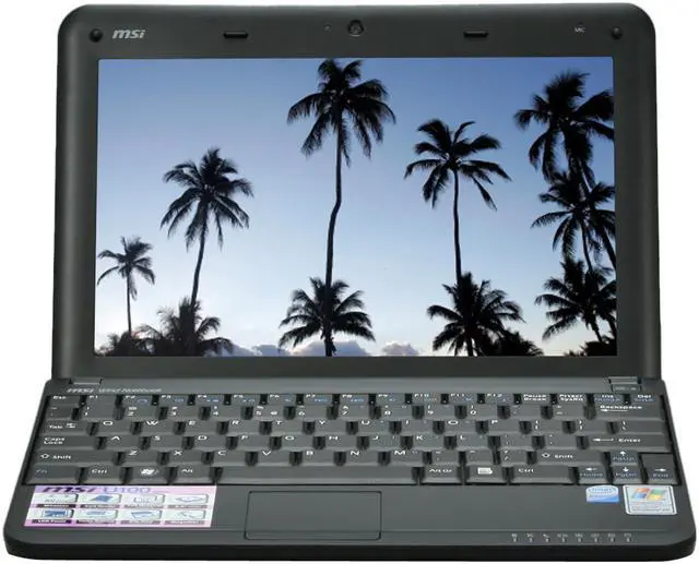 Alt view image 8 of 19 - MSI Wind U100-432US Black Intel Atom N270(1.60 GHz) 10.0" WSVGA 1GB Memory 160GB HDD Netbook