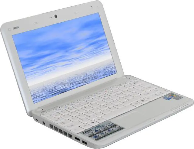 Alt view image 7 of 15 - MSI Wind U100-411US White Intel Atom N270(1.60 GHz) 10.0" WSVGA 1GB Memory 120GB HDD Netbook