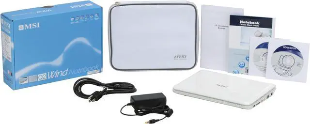 Alt view image 15 of 15 - MSI Wind U100-411US White Intel Atom N270(1.60 GHz) 10.0" WSVGA 1GB Memory 120GB HDD Netbook