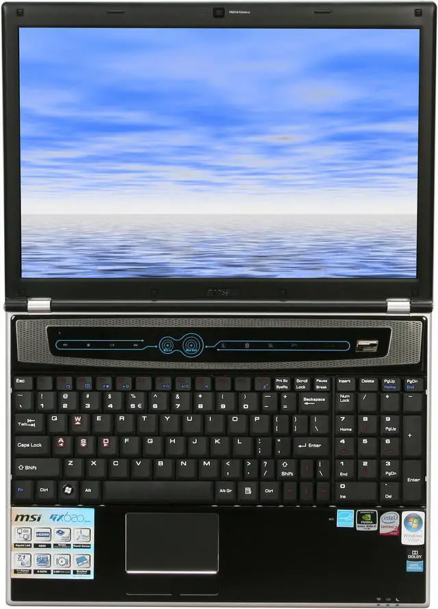 Alt view image 11 of 12 - MSI Laptop Intel Core 2 Duo P8400 4GB Memory 320GB HDD NVIDIA GeForce 9600M GT 15.4" Windows Vista Home Premium GX620-001US