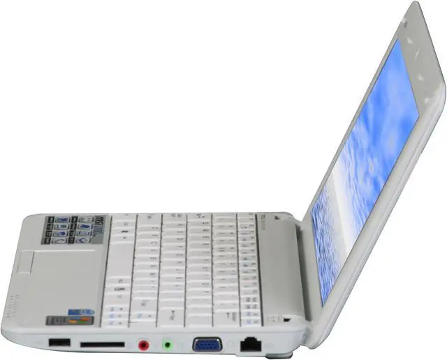 Alt view image 3 of 12 - MSI Wind U100-451US White Intel Atom N270(1.60 GHz) 10.0" WSVGA 1GB Memory 160GB HDD Netbook