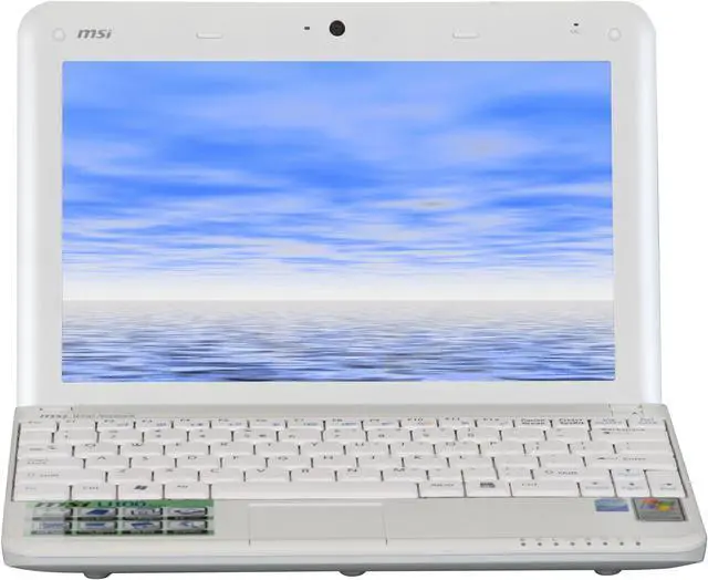 Alt view image 6 of 12 - MSI Wind U100-451US White Intel Atom N270(1.60 GHz) 10.0" WSVGA 1GB Memory 160GB HDD Netbook