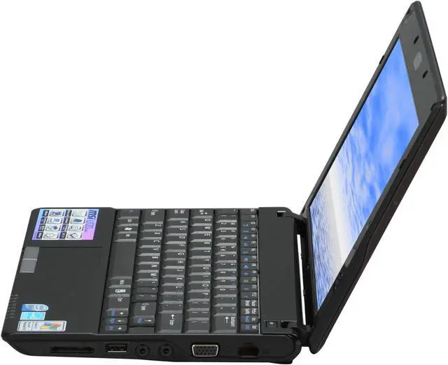 Alt view image 2 of 12 - MSI Wind U120-001US Intel Atom N270(1.60 GHz) 10.0" WSVGA 1GB Memory 160GB HDD Netbook
