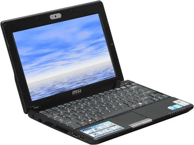 Alt view image 5 of 12 - MSI Wind U120-001US Intel Atom N270(1.60 GHz) 10.0" WSVGA 1GB Memory 160GB HDD Netbook